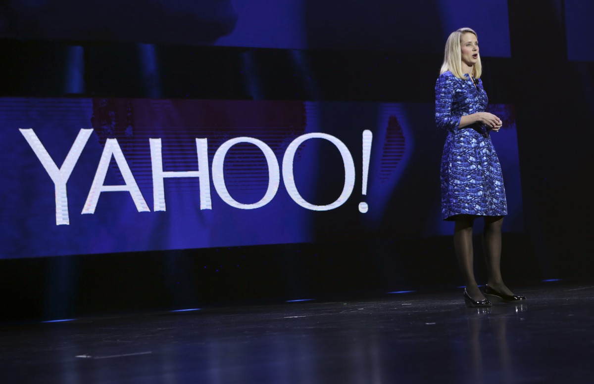 FILE PHOTO: Marissa Mayer delivers her keynote address at the annual Consumer Electronics Show in Las Vegas, January 7, 2014 (Reuters / Robert Galbraith) 
