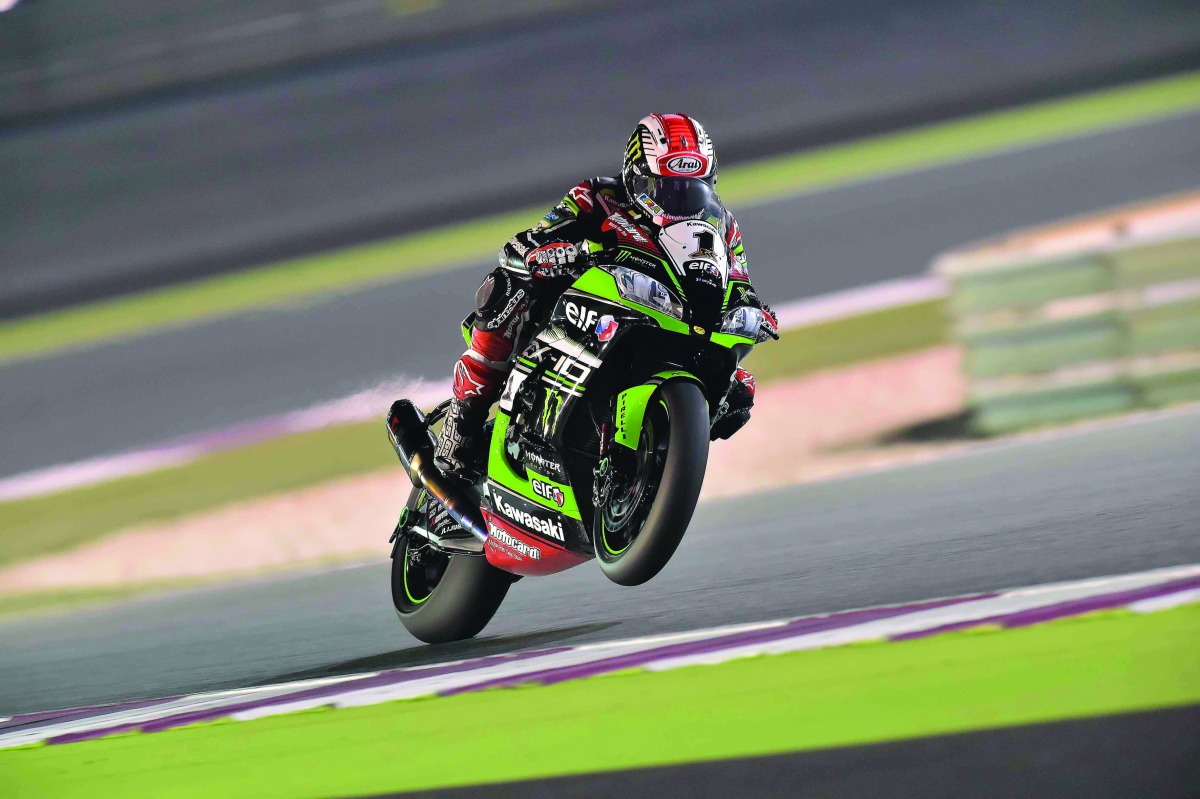 World champion Jonathan Rea of Great Britain in action at Losail International Circuit in Doha.
