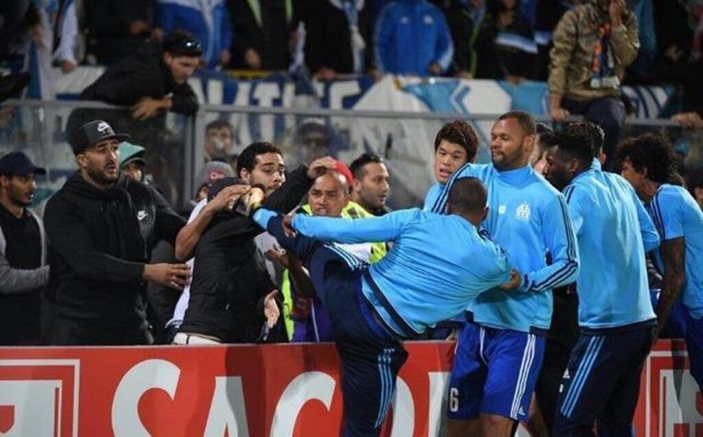 Patrice Evra's kung-fu kick on a supporter