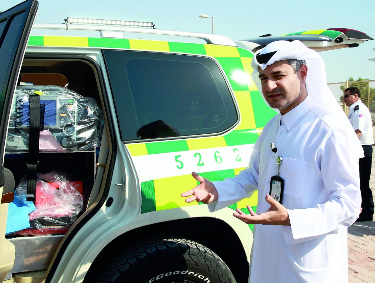 Ali Darwish, Assistant Executive Director, Ambulance Services HMC, during the official opening of Sealine Medical Clinic, located in the Sealine area, yesterday.  Pics: Qassim Rahmatullah / The Peninsula