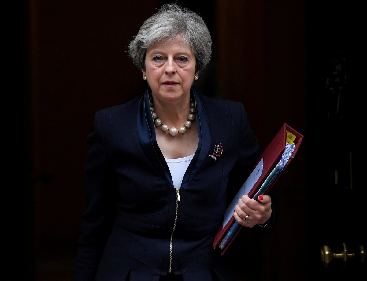 Britain's Prime Minister Theresa May leaves 10 Downing Street in London, November 1, 2017. Reuters/Toby Melville