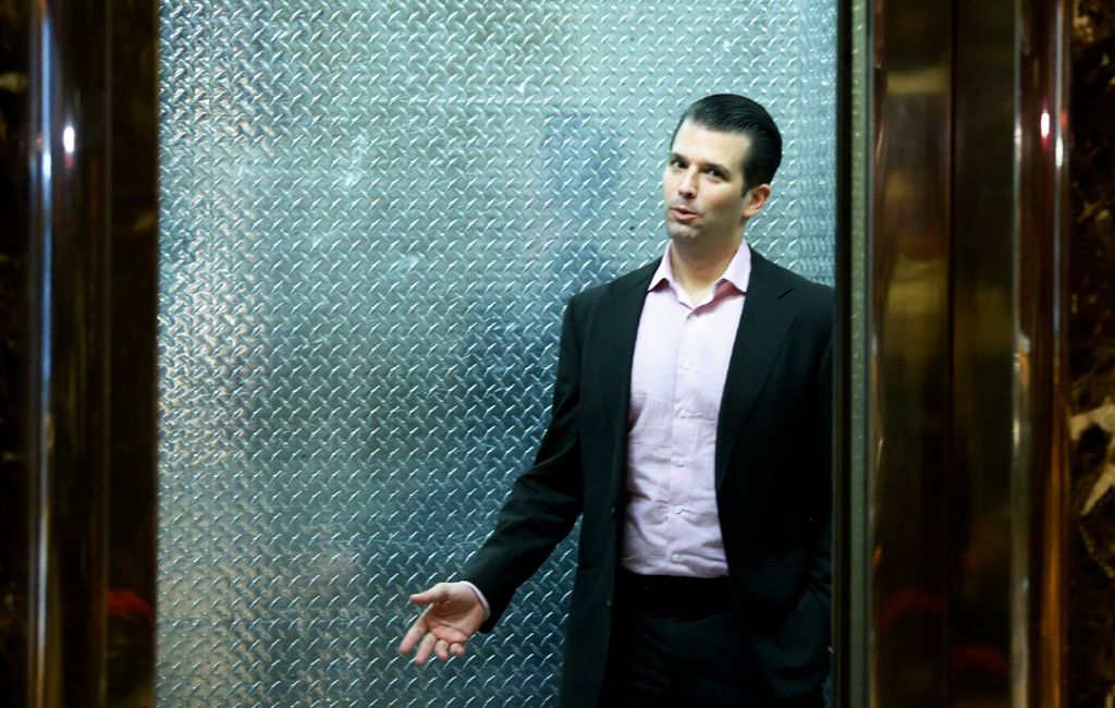 A file photo of Donald Trump Jr, arriving at Trump Tower for meetings with US President-elect Donald Trump in New York November 17, 2016 . / AFP / Eduardo Munoz Alvarez
