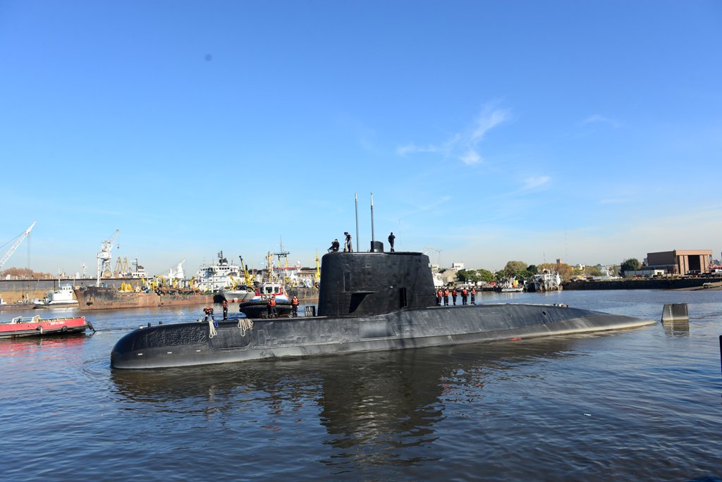 A handout file photo of the Argentine military submarine ARA San Juan and crew are seen leaving the port of Buenos Aires, Argentina June 2, 2014. Armada Argentina/Handout via REUTERS
