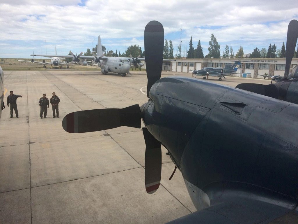 Planes participating in the search for the ARA San Juan submarine that is missing at sea are seen at the Almirante Zar Navy air base in Trelew, Argentina, in this handout released on November 21, 2017. Argentine Navy/Handout via REUTERS
