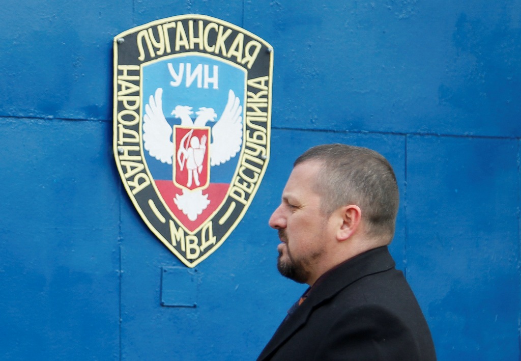A view shows Interior Minister of the self-proclaimed Luhansk People's Republic (LNR) Igor Kornet after a visit of a delegation to a local penal colony near Luhansk, Ukraine November 19, 2016.   REUTERS/Alexander Ermochenko