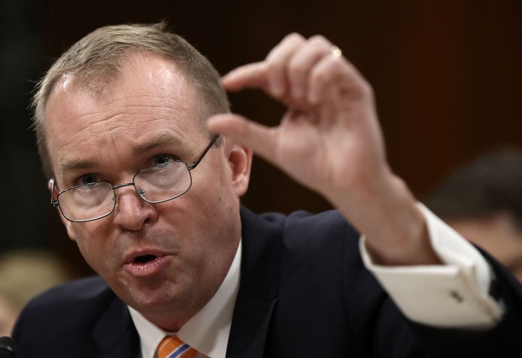 A file photo of Office of Management and Budget Director Mick Mulvaney testifying before the Senate Budget Committee in Washington, DC May 24, 2017./ AFP / GETTY IMAGES NORTH AMERICA / WIN MCNAMEE