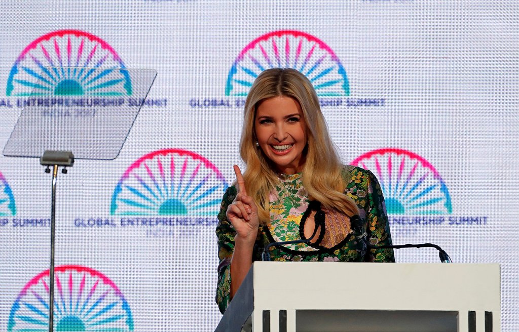 Ivanka Trump, daughter of U.S. President Donald Trump, speaks during the Global Entrepreneurship Summit (GES) in Hyderabad, India November 28, 2017. REUTERS/Cathal McNaughton