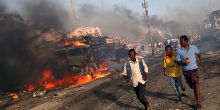 A file photo of the truck bombing in Mogadishu.