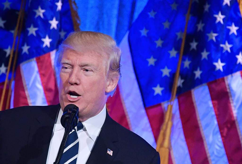 US President Donald Trump speaks at a fundraising breakfast at a restaurant in New York, New York on December 2, 2017. President Donald Trump hailed the tax cut bill passed by the Senate overnight, the latest step toward what could be a major victory for 