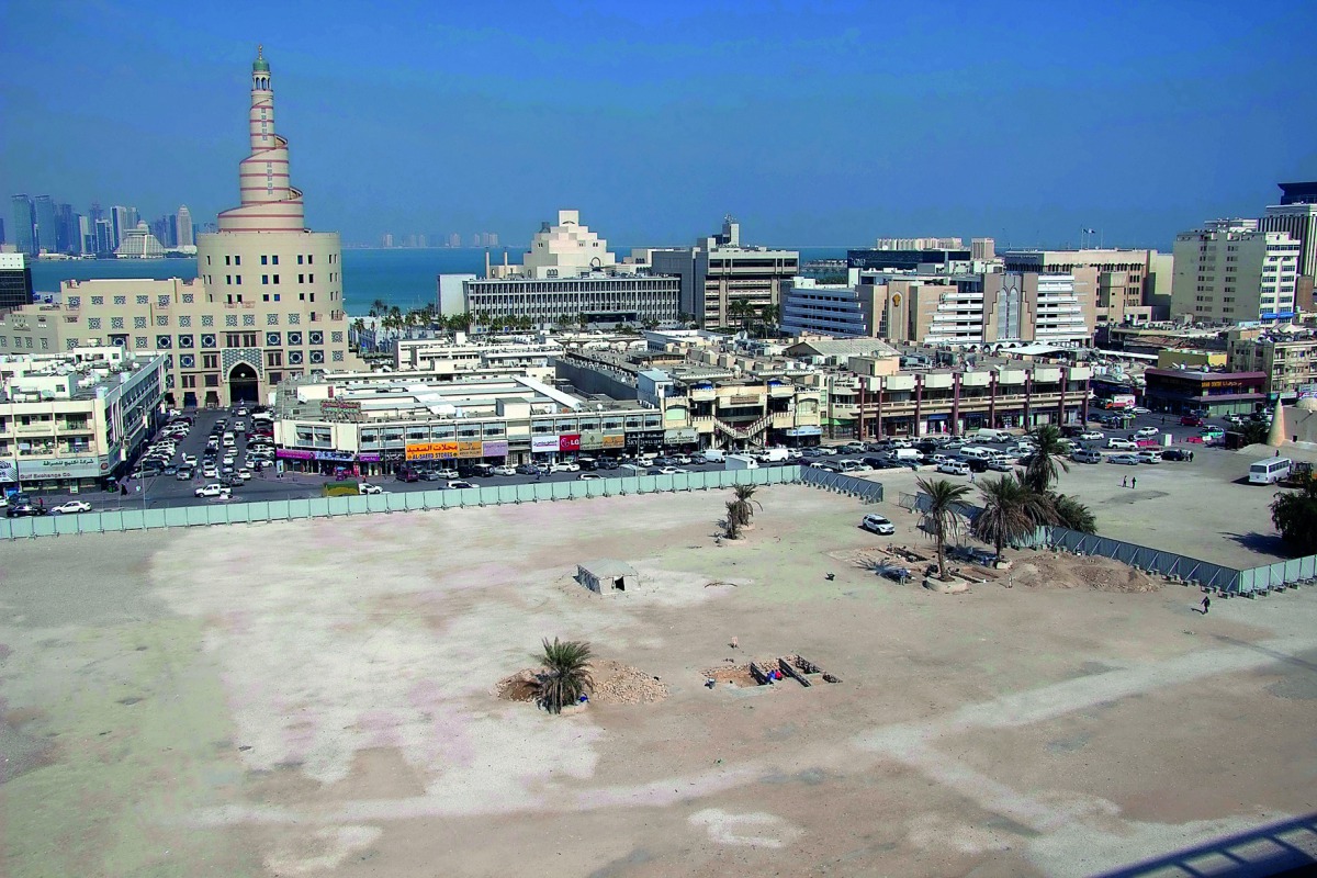 Archeological dig near the Souq Waqif as part of ‘Old Doha Rescue Excavation’ project.