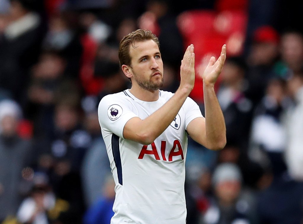Tottenham's Harry Kane celebrates after the match REUTERS/Eddie Keogh 
