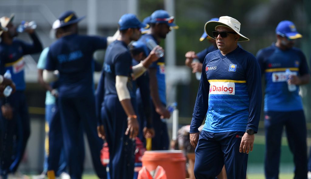 Sri Lanka's newly-appointed head cricket coach Chandika Hathurusingha looks on during a practice session at the R. Premadasa Stadium in Colombo on December 28, 2017. AFP / ISHARA S. KODIKARA