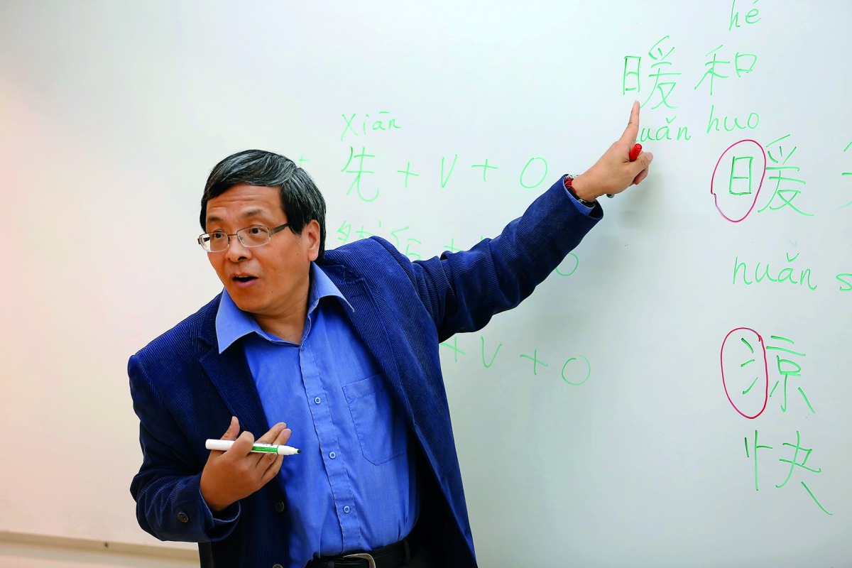 A language class in progress.