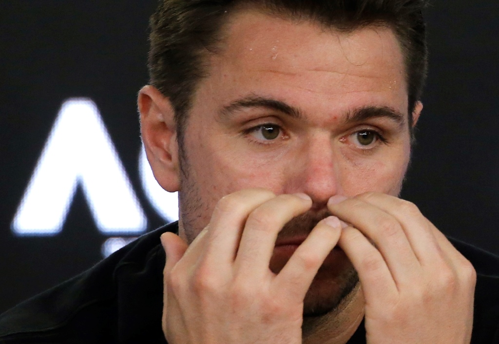 Tennis - Australian Open - Melbourne, Australia, January 13, 2018. Stan Wawrinka of Switzerland reacts during a news conference ahead of the Australian Open tennis tournament. Reuters/Thomas Peter