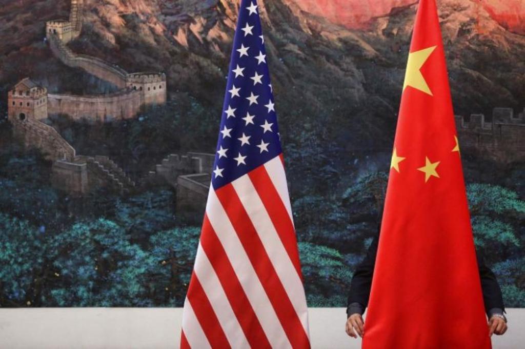 File photo of the flags of USA and China. Reuters