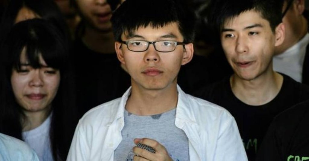 File photo of Joshua Wong being sentenced to six months in jail in August. (Photo: AFP/Anthony Wallace).