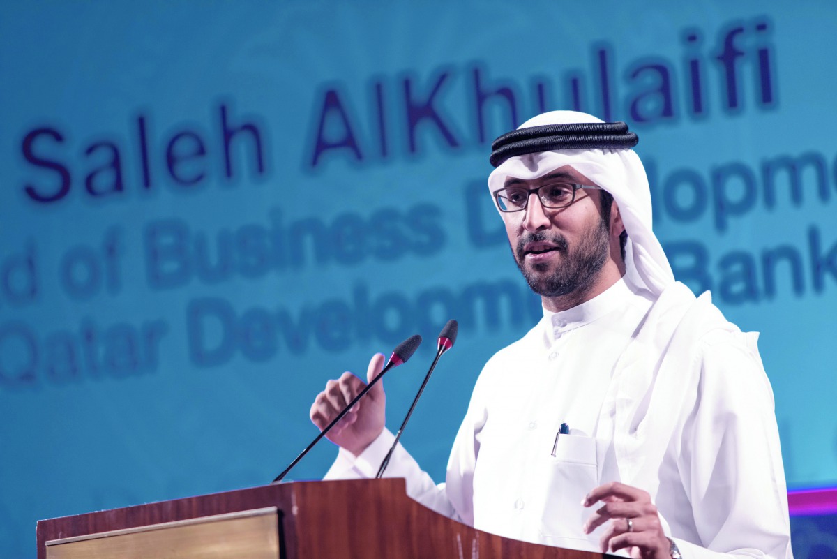 Saleh Al Khulaifi delivering the keynote address.