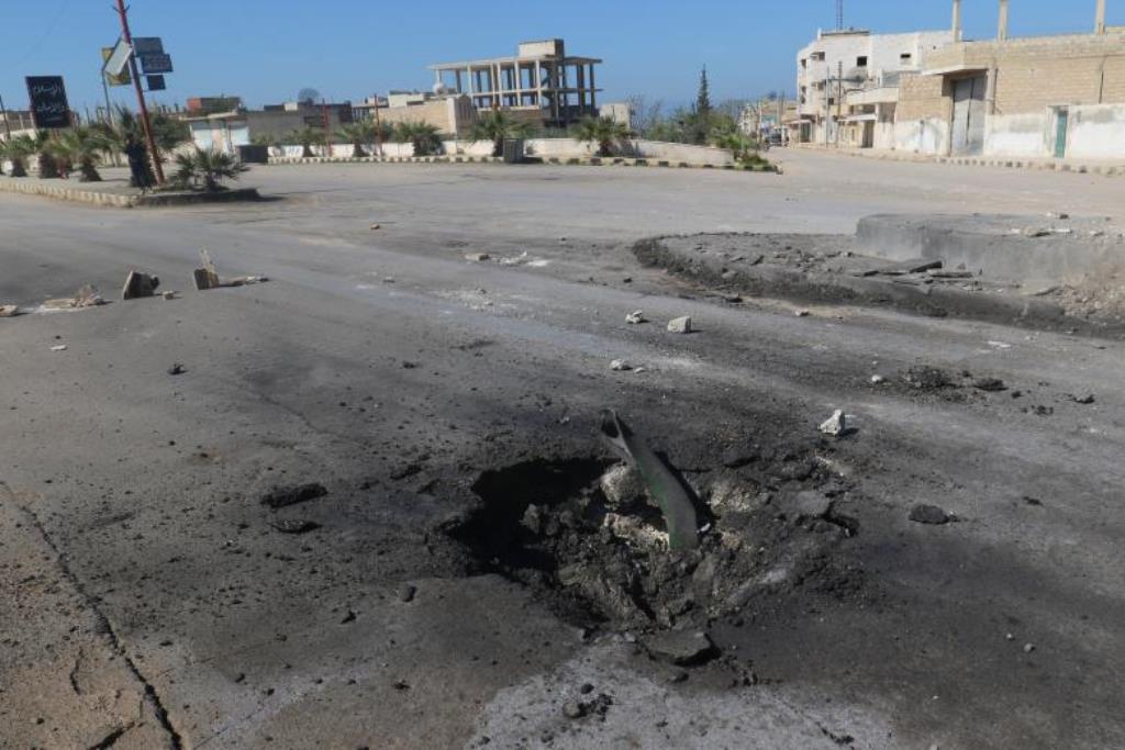 File photo of a crater at the site of an airstrike, after what rescue workers described as a suspected gas attack. Reuters/Ammar Abdullah