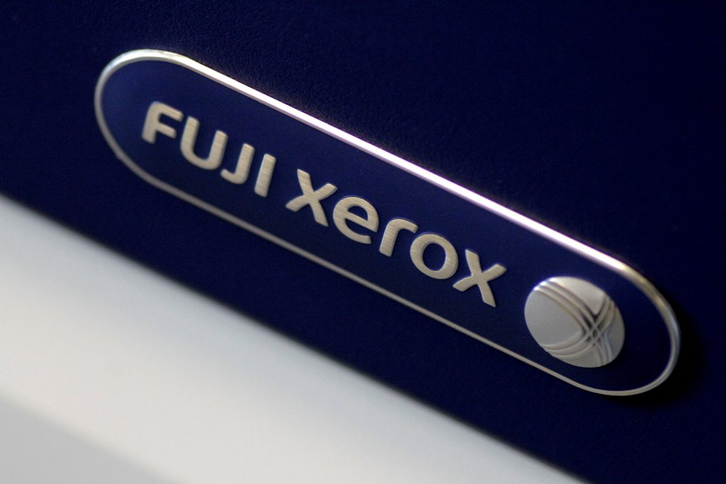 File photo of the Fuji Xerox logo is seen on a photocopier in this illustration photo January 19, 2018. REUTERS/Thomas White/Illustration/File Photo 