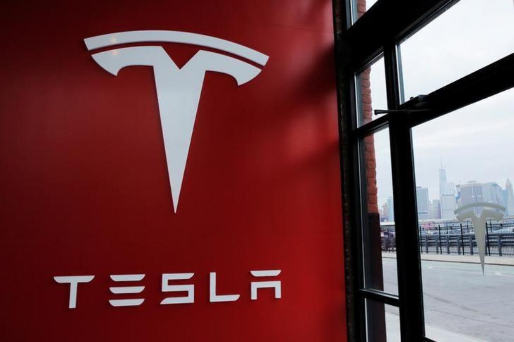 File photo of a Tesla logo. REUTERS/Lucas Jackson
