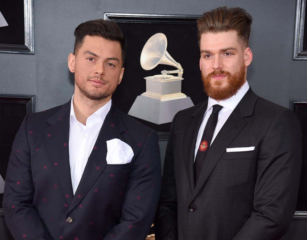 (FILES) In this file photo taken on January 27, 2018, Leighton James (L) and Christian Srigley of Adventure Club attend the 60th Annual GRAMMY Awards at Madison Square Garden in New York City. AFP / GETTY IMAGES NORTH AMERICA / Jamie McCarthy 