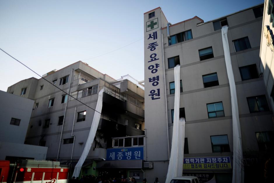 File photo of the hospital after fire. Reuters 