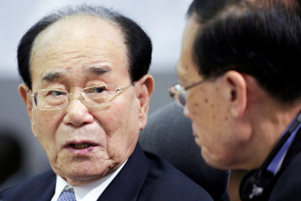 File photo of Kim Yong Nam, President of the Presidium of the Supreme People's Assembly of North Korea (L), attends the 17th Non-Aligned Summit in Porlamar, Venezuela September 17, 2016. REUTERS/Marco Bello/File photo

