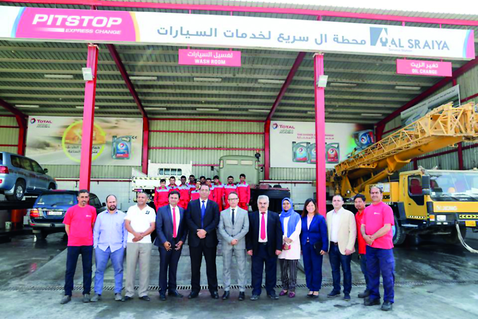 Senor officials of the companies with staff of TOTAL truck Pit-stop located in Doha  Industrial Area, Street No. 25. 