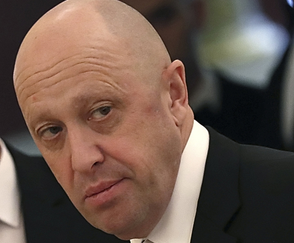 FILE PHOTO: Russian businessman Evgeny Prigozhin looks on before a meeting of Russian President Vladimir Putin and his Chinese counterpart Xi Jinping with representatives of civic organisations, business and media communities at the Kremlin in Moscow, Rus