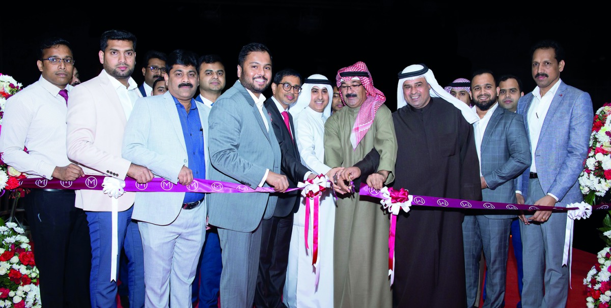 Colonel Ibrahim Al Duay, Jaleeb Al Shuyoukh area Police Commander; inaugurating the 213th global showroom of Malabar Gold & Diamonds in Jaleeb Al Shuyoukh, Kuwait, in the presence of General Ali Hamdan Al Daihani, Farwaniya Governorate Consultant & Acting