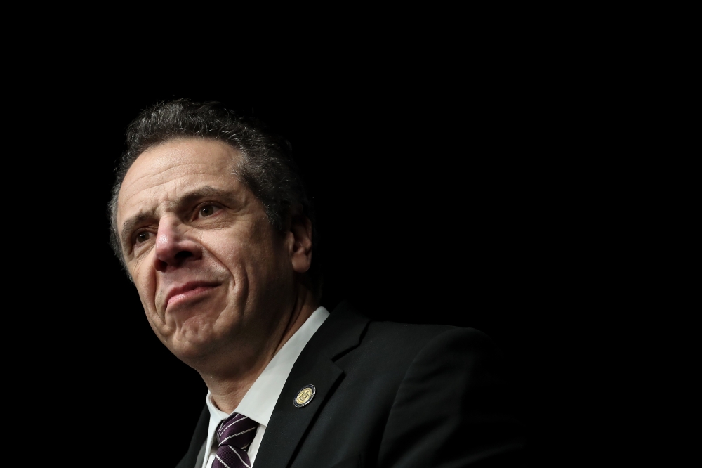 New York Governor Andrew Cuomo speaks at a healthcare union rally at the Theater at Madison Square Garden, February 21, 2018 in New York City. The rally was organized by 1199SEIU United Healthcare Workers East, the largest healthcare union in the United S