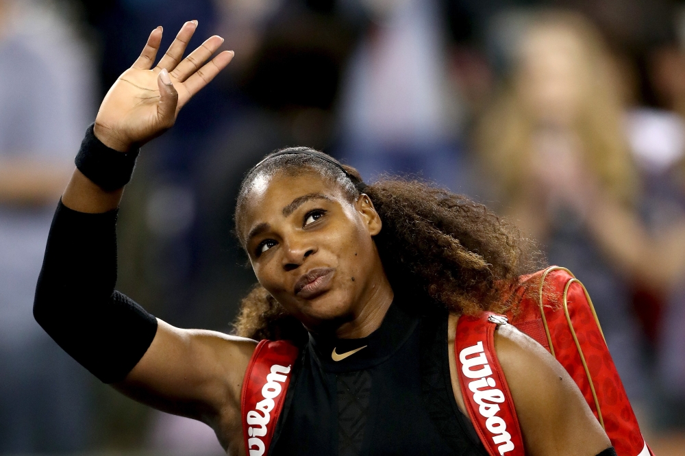 Serena Williams leaves the court after defeating Zarina Diyas of Kazakhstan during the BNP Paribas Open at the Indian Wells Tennis Garden on March 8, 2018 in Indian Wells, California. (Matthew Stockman/Getty Images/AFP)
