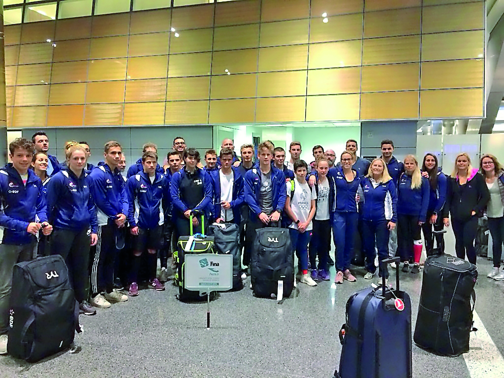 Swimmers arriving in Doha for the HOSA Marathon Swim World Series event which will take pace at Doha’s Corniche on Saturday.