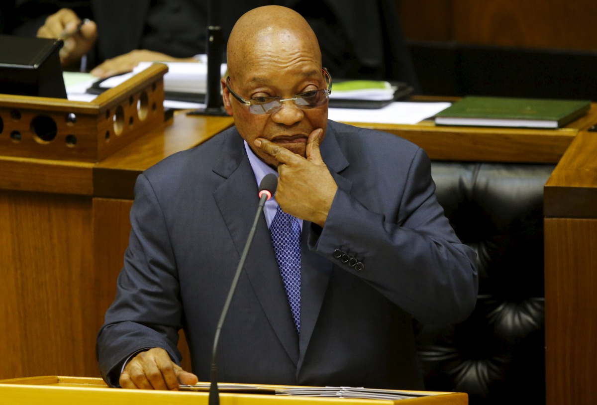 Jacob Zuma answers questions at Parliament in Cape Town on March 17, 2016. (Reuters / Mike Hutchings) 