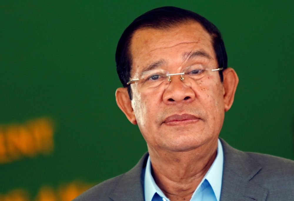 Cambodia's Prime Minister Hun Sen attends the inauguration ceremony of National Road No. 1, which has been built with aid from Japan, in Phnom Penh, Cambodia March 13, 2018. REUTERS/Samrang Pring
