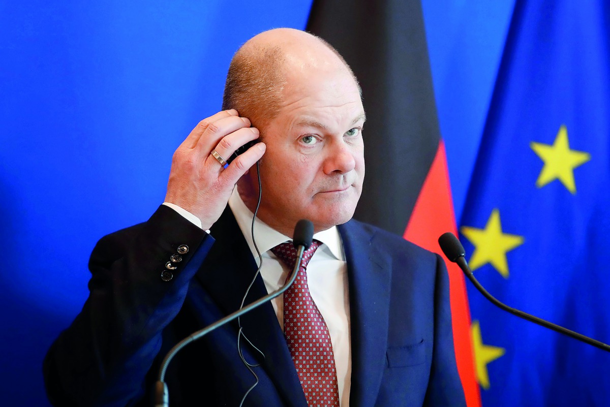 German Finance Minister and Vice Chancellor Olaf Scholz attends a news conference following his meeting with French Finance Minister Bruno Le Maire in Paris, France March 16, 2018. Reuters/Benoit Tessier
