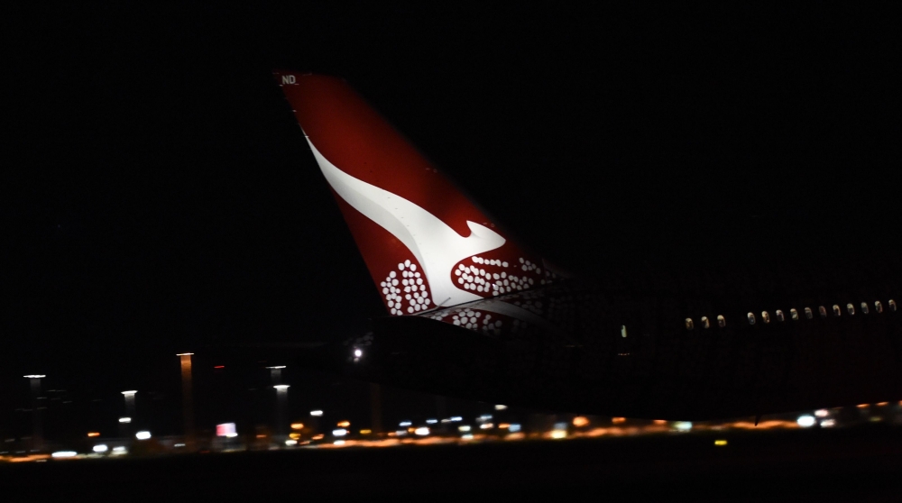 Qantas' 787 Dreamliner takes off on its inaugural flight from Perth to London on March 24, 2018. Qantas' 14,498 kilometre (9,009-mile) journey from the southwestern city to London is the world's third-longest passenger flight, the Australian carrier said,