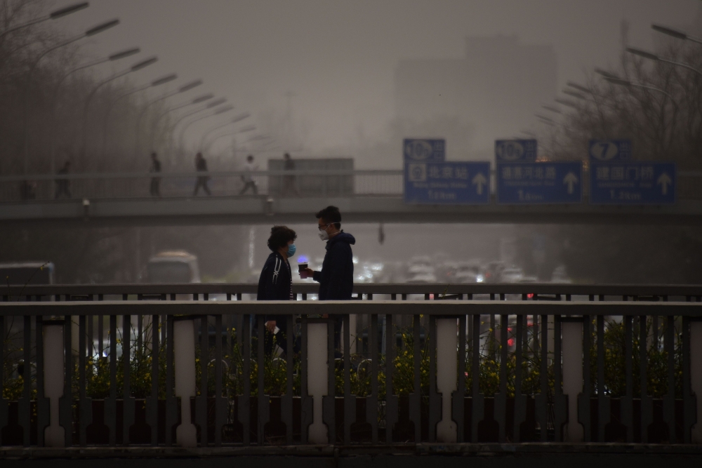 Representational file photo of a sandstorm in Beijing. AFP.