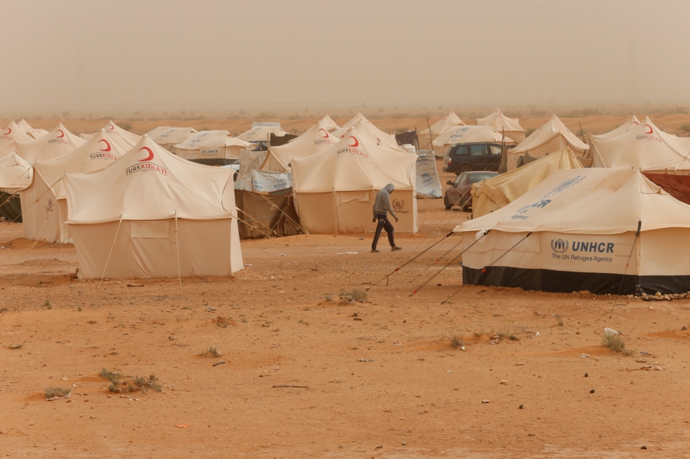 Tawergha displaced people are seen at a camp in the Garart al-Gatef, Libya March 25, 2018. Reuters/Ismail Zitouny