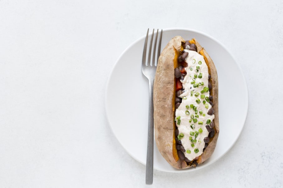 Loaded Baked Sweet Potatoes With Cajun Seasoning. Photo by Jennifer Farley for The Washington Post.
