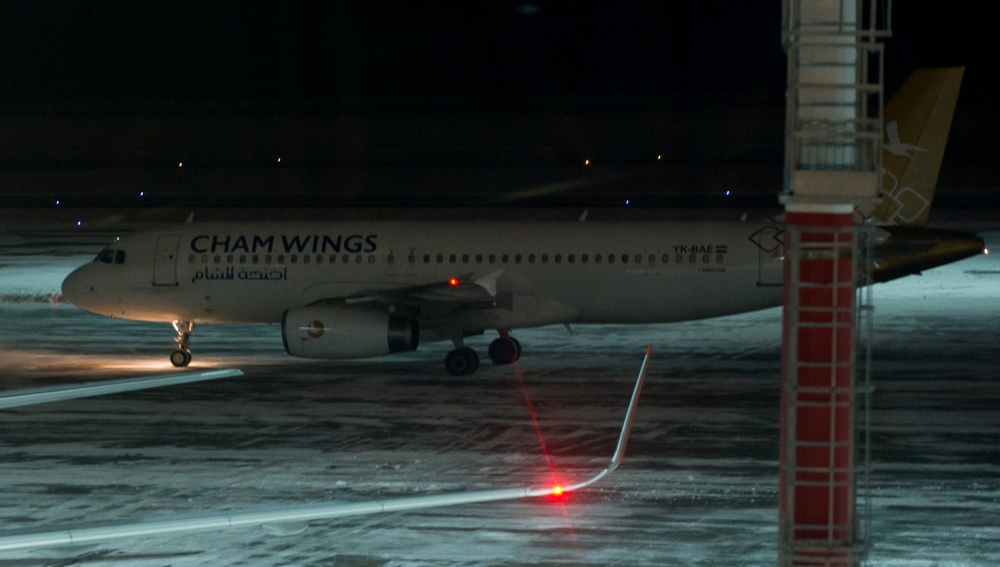 A Cham Wings aircraft is seen at Rostov Airport in Russia, January 17, 2018. Picture taken January 17, 2018