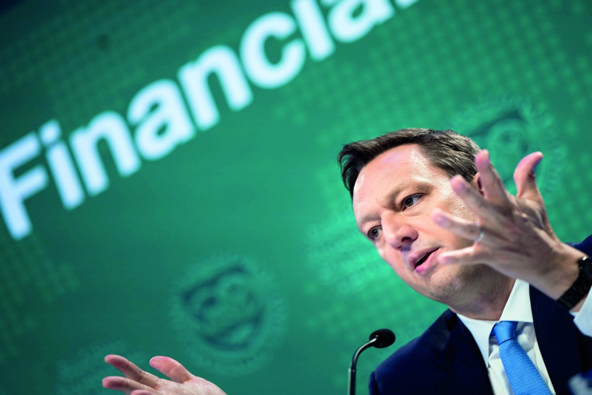 Tobias Adrian, Director of the International Monetary Fund's Monetary and Capital Markets Department, speaks about the Financial Stability Report during the 2018 IMF/World Bank spring meetings April 18, 2018 in Washington, DC.AFP / Brendan Smialowski
