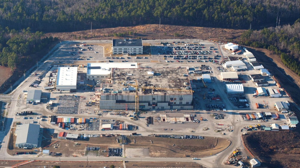 The US Energy Department's Savannah River Site, with the unfinished building which was meant to make plutonium safe but now may not be finished until 2048, is seen in this aerial image, taken near Aiken, South Carolina, U. S. January 31, 2018. High Flyer 