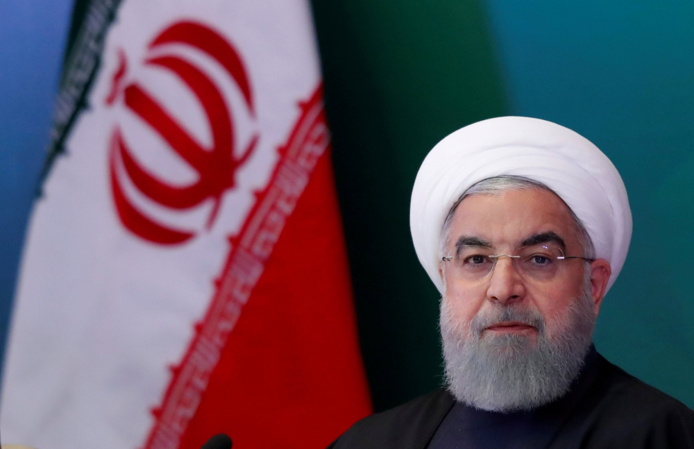 File photo of Iranian President Hassan Rouhani attending a meeting with Muslim leaders and scholars in Hyderabad, India, February 15, 2018. REUTERS/Danish Siddiqui/File Photo