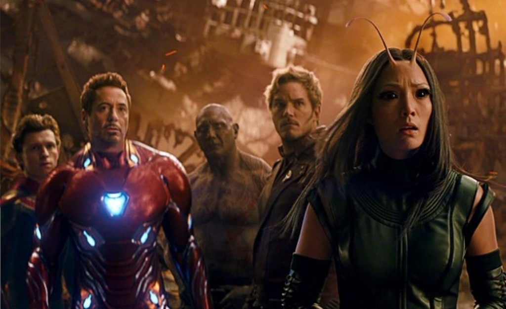 A still of the actors from the movie Avengers: Infinity War.