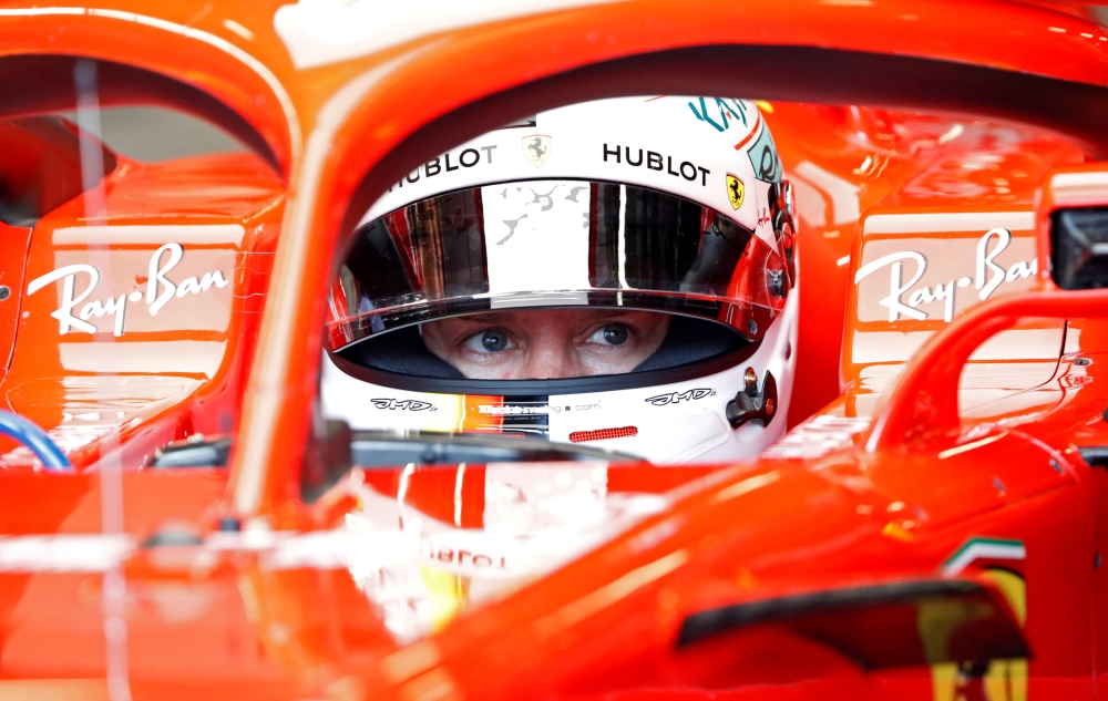 Ferrari's Sebastian Vettel during practice REUTERS/David Mdzinarishvili TPX IMAGES OF THE DAY
