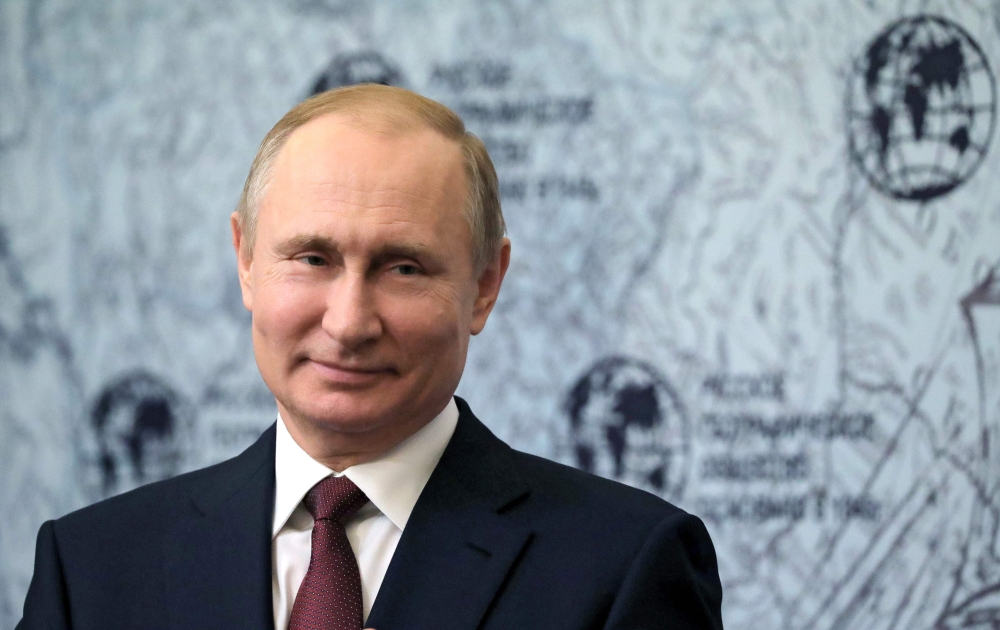 President Vladimir Putin in Saint Petersburg on April 27, 2018. AFP / Mikhail KLIMENTYEV
