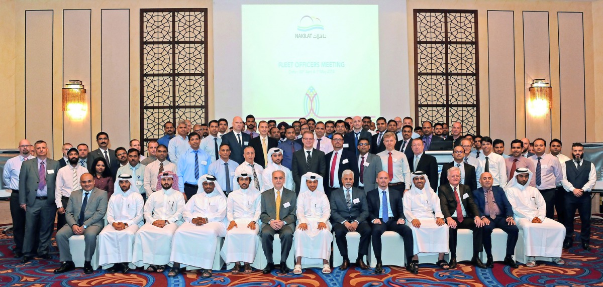  The officers from Nakilat’s LNG and LPG fleets along with senior officials during the event.
