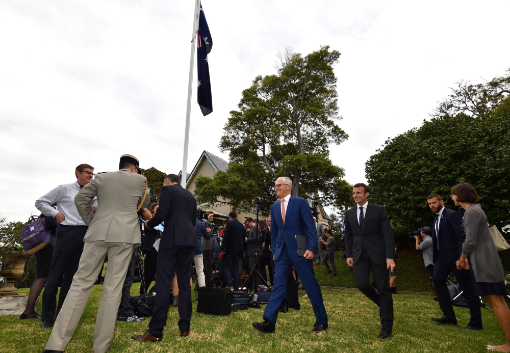 French leader Emmanuel Macron reinforced Wednesday his commitment to the Iran nuclear deal, saying no one wants an escalation of tensions in the region, while admitting the accord needed strengthening.