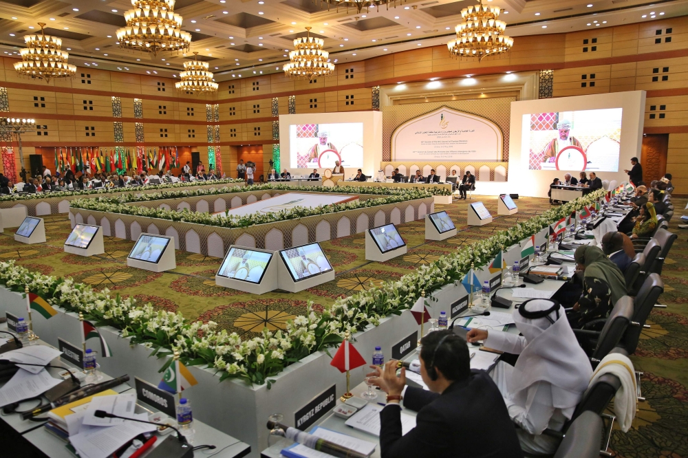 Foreign ministers and diplomats of the 53-member Organization of Islamic Conference (OIC) attend a conference in Dhaka on March 6, 2018.  AFP